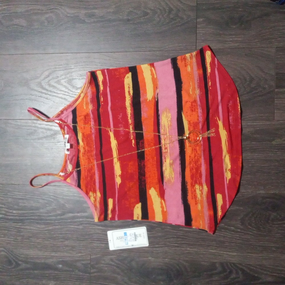 Printed cami with necklace